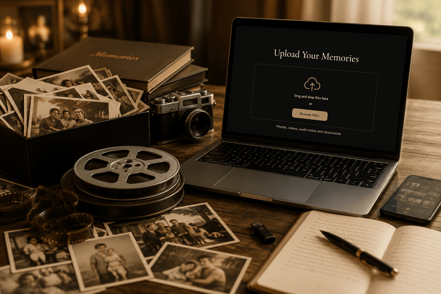 step 01 · upload your memories
