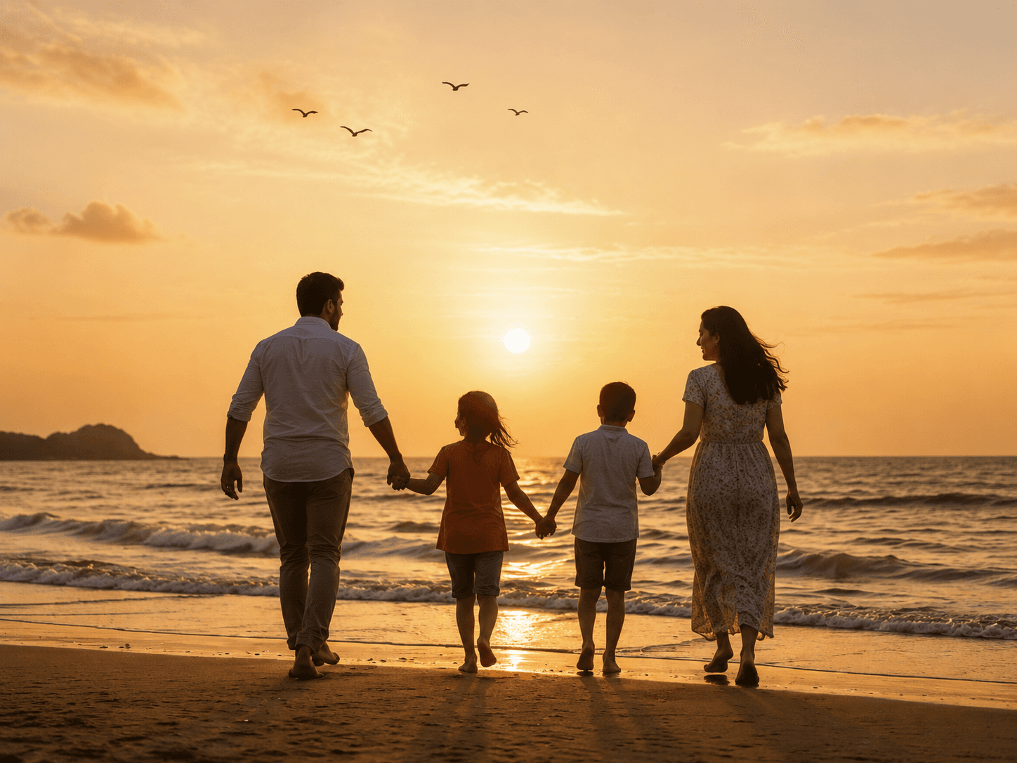 Wall of framed family photographs · warm